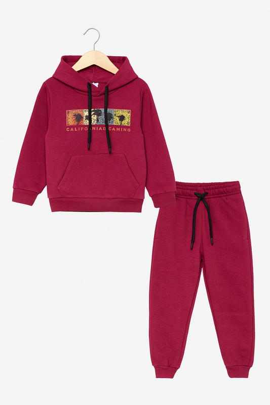 California Dreaming Mahroon Hoodie Tracksuit Girls 300