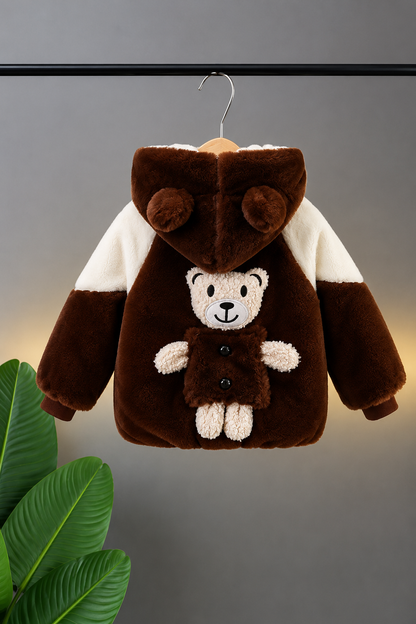 Theodore Plush Bear Jacket – Chocolate Brown 115