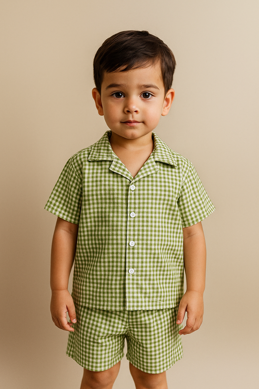 Green Checked Nicker Suit Boys 439