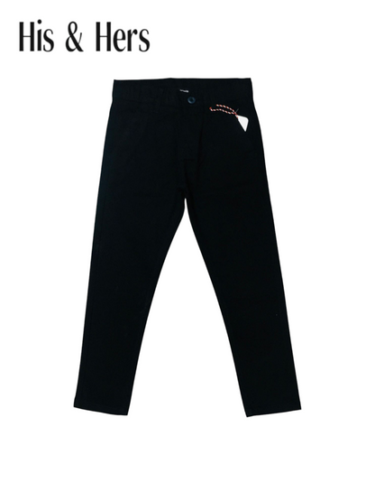 His&Hers Kid's Black Cotton Pants 264```