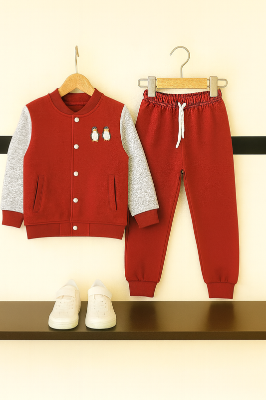 Red Baseball Jacket Tracksuit 240