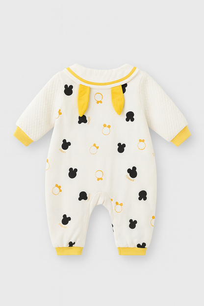 Happy D Yellow Bunny Baby Romper 🐰💙