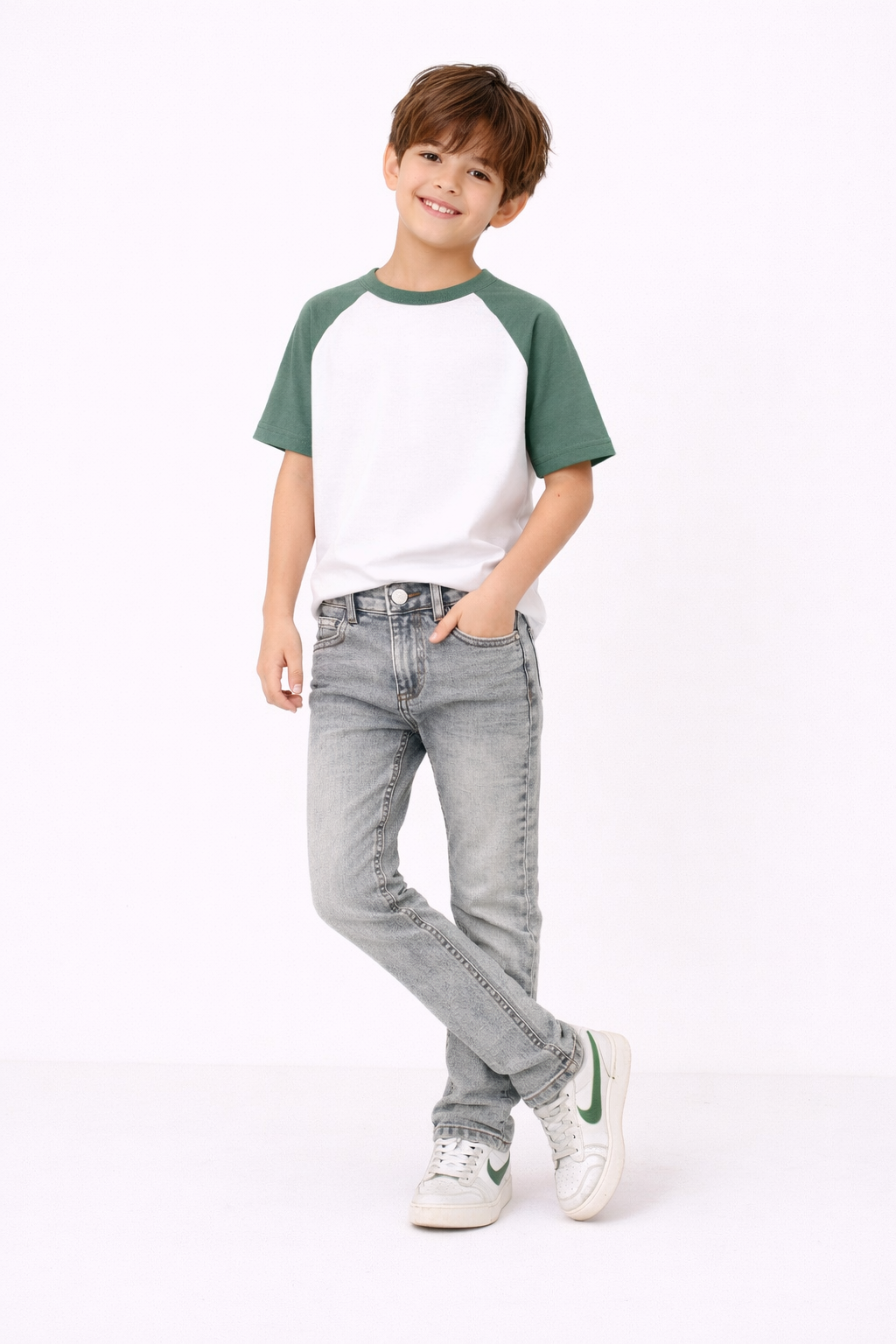 Kids’ Slim-Fit Stone Wash Denim Jeans 209