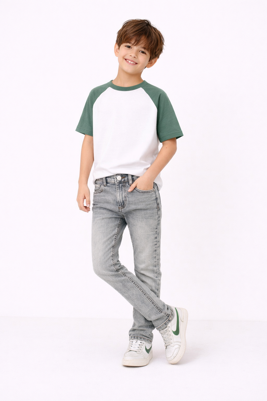 Kids’ Slim-Fit Stone Wash Denim Jeans 209