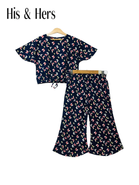 Butterfly Allover Print  Navy Skate Fish Girls 439