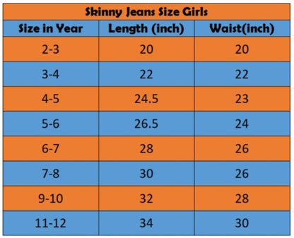 Cartoon Skinny Denim Pants Girls 270