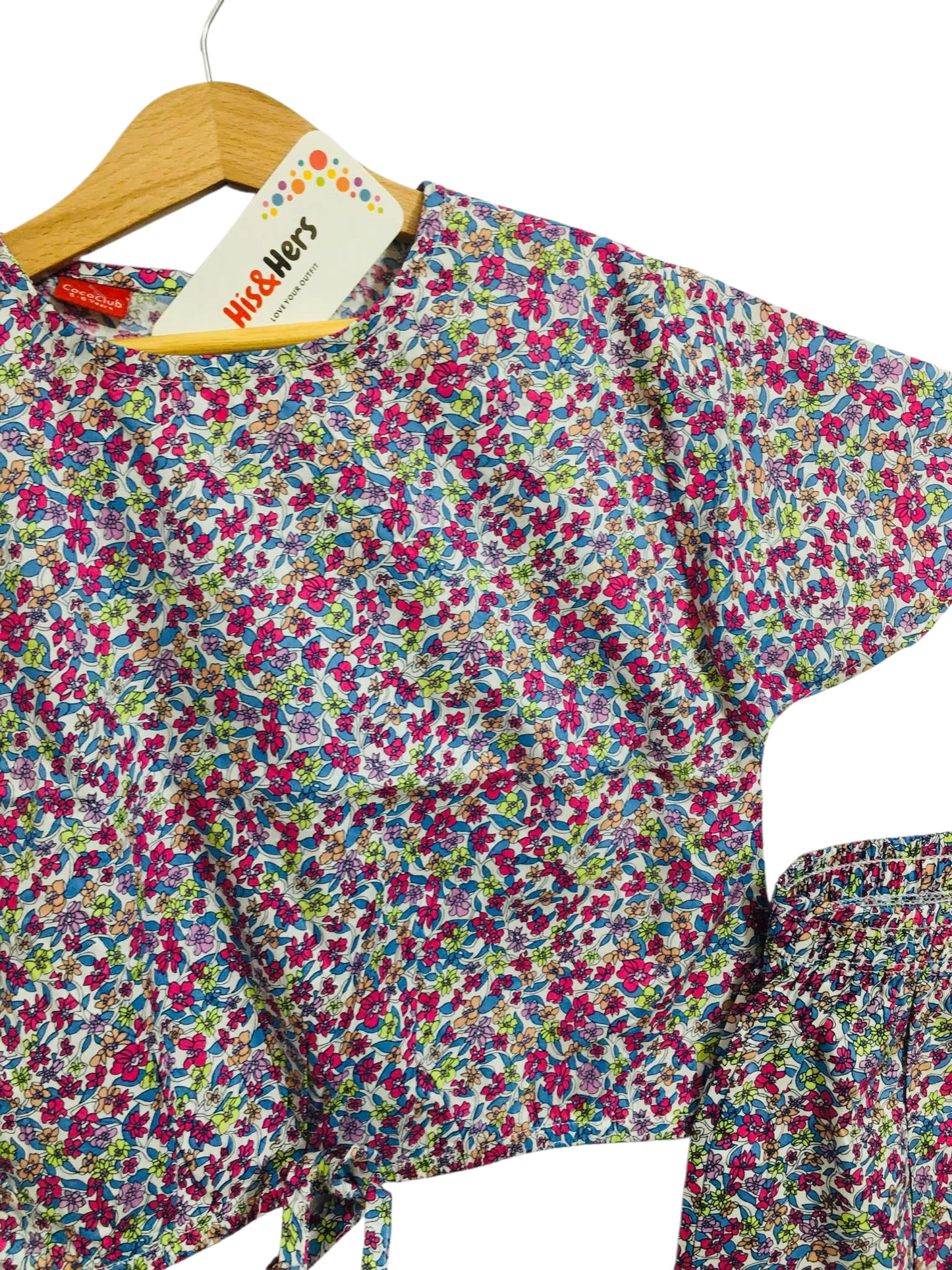 Pink & Green  Flowers Skate Fish Girls 404