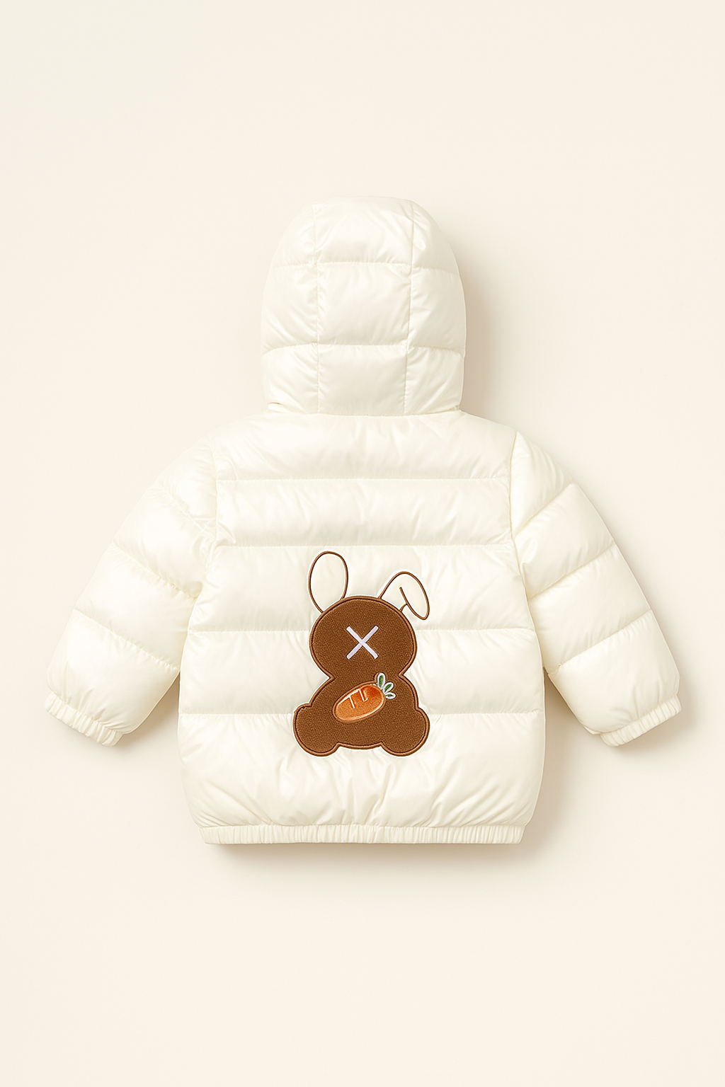 Teddy Ear Kids Puffer Jacket – Shiny White