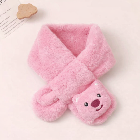 Teddy Plush Pink Scarf for Kids 🐥