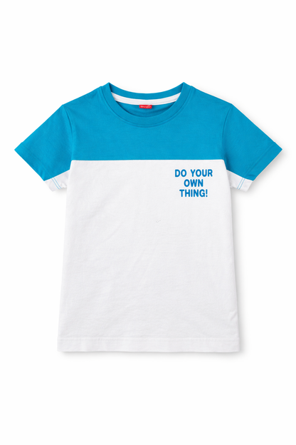 Blue & White Combo Basic T-Shirt