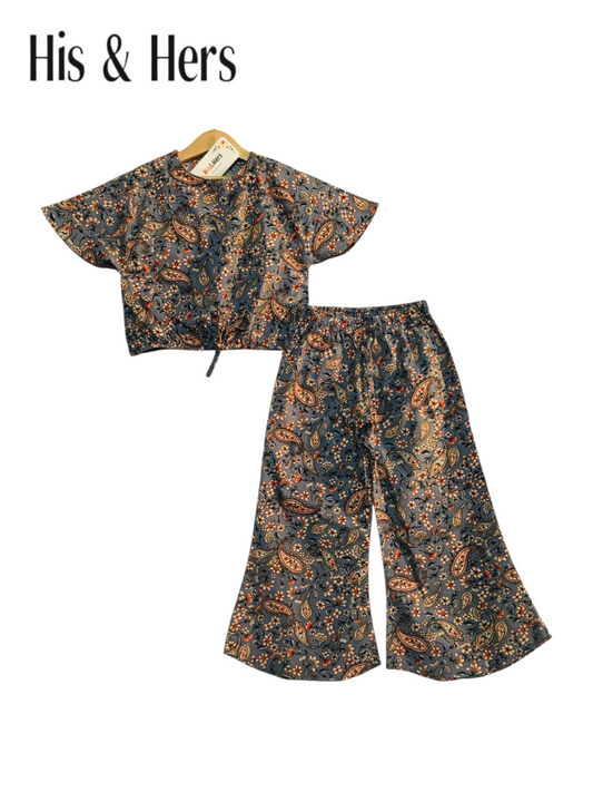 Paisley Pattern  Blue Skate Fish Girls 225