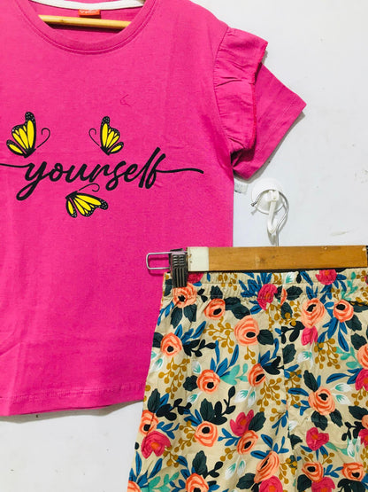Yourself Pink T-Shirt & Cotton Flapper 446