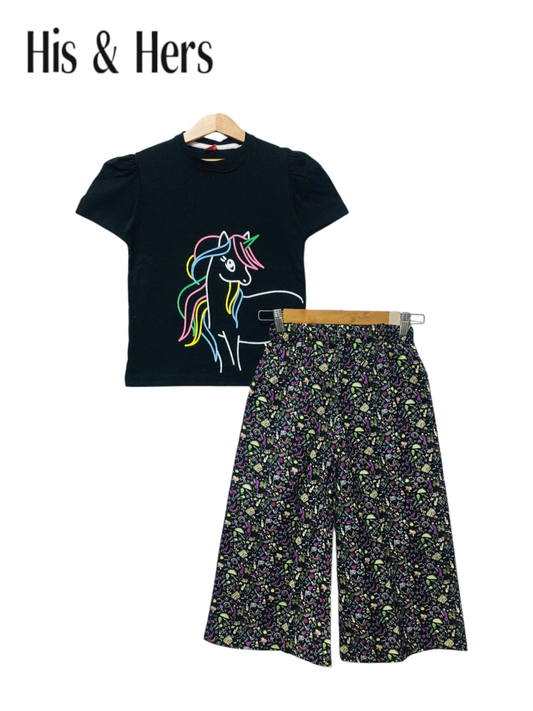 Pony Black T-Shirt &Cotton Flapper 202
