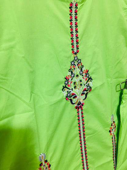 Colorful Embroidery Green 2PCS Suit 102