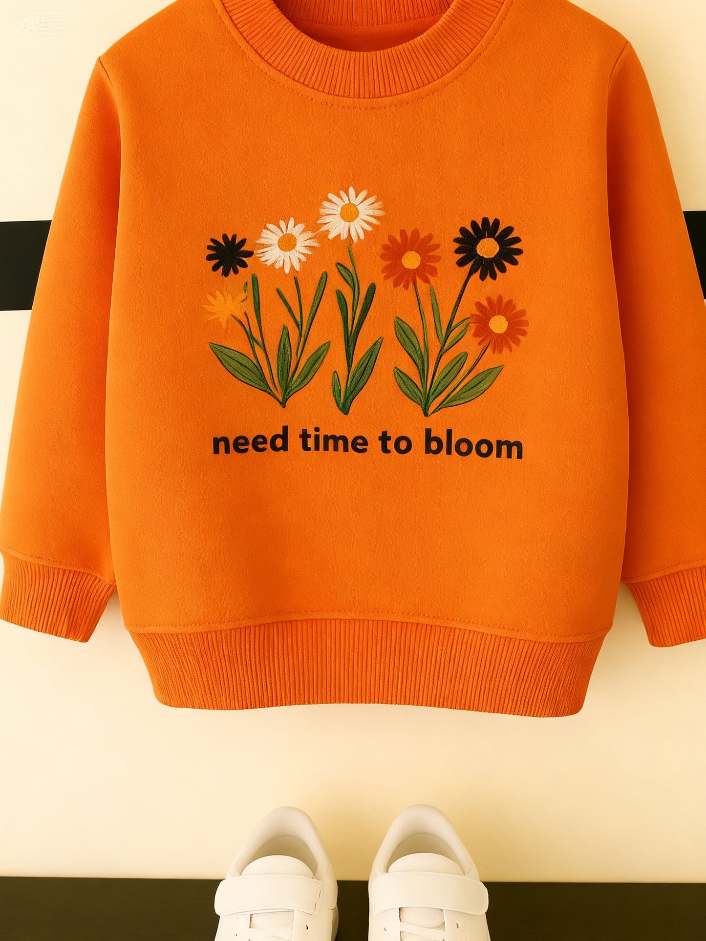 Orange Kids’ Embroidered Floral Tracksuit 246
