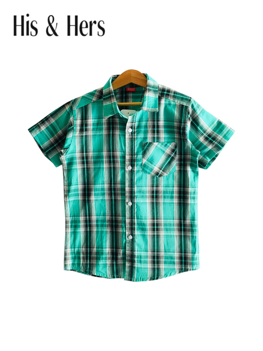 Checked Green Casual Shirt Boys 220