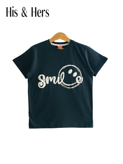 Smile Black T-Shirt Boys 257