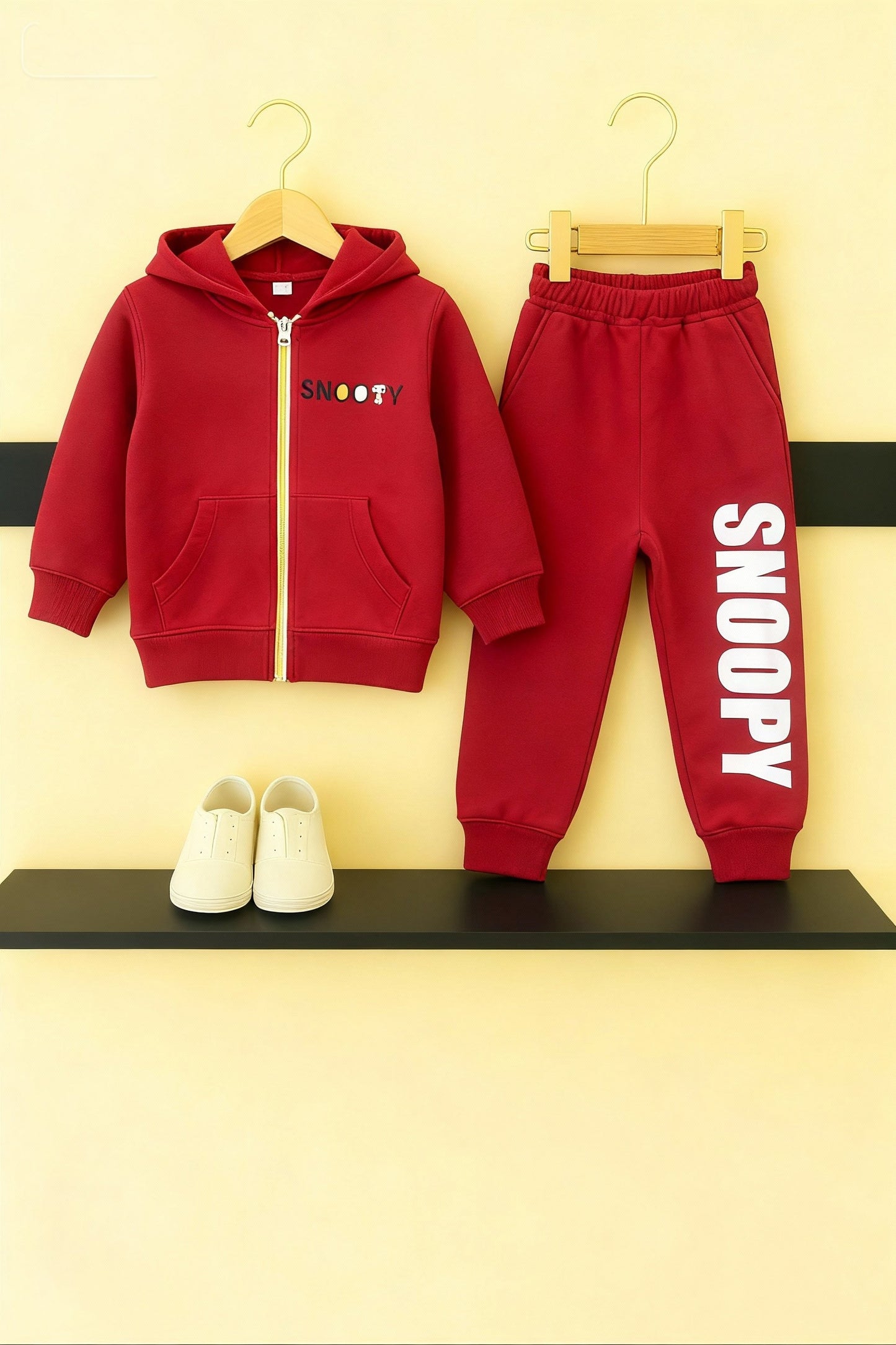 SNOOPY  Red Zipper Hoodie Tracksuit 131