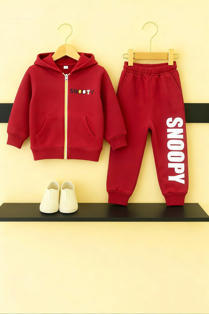 SNOOPY  Red Zipper Hoodie Tracksuit 131