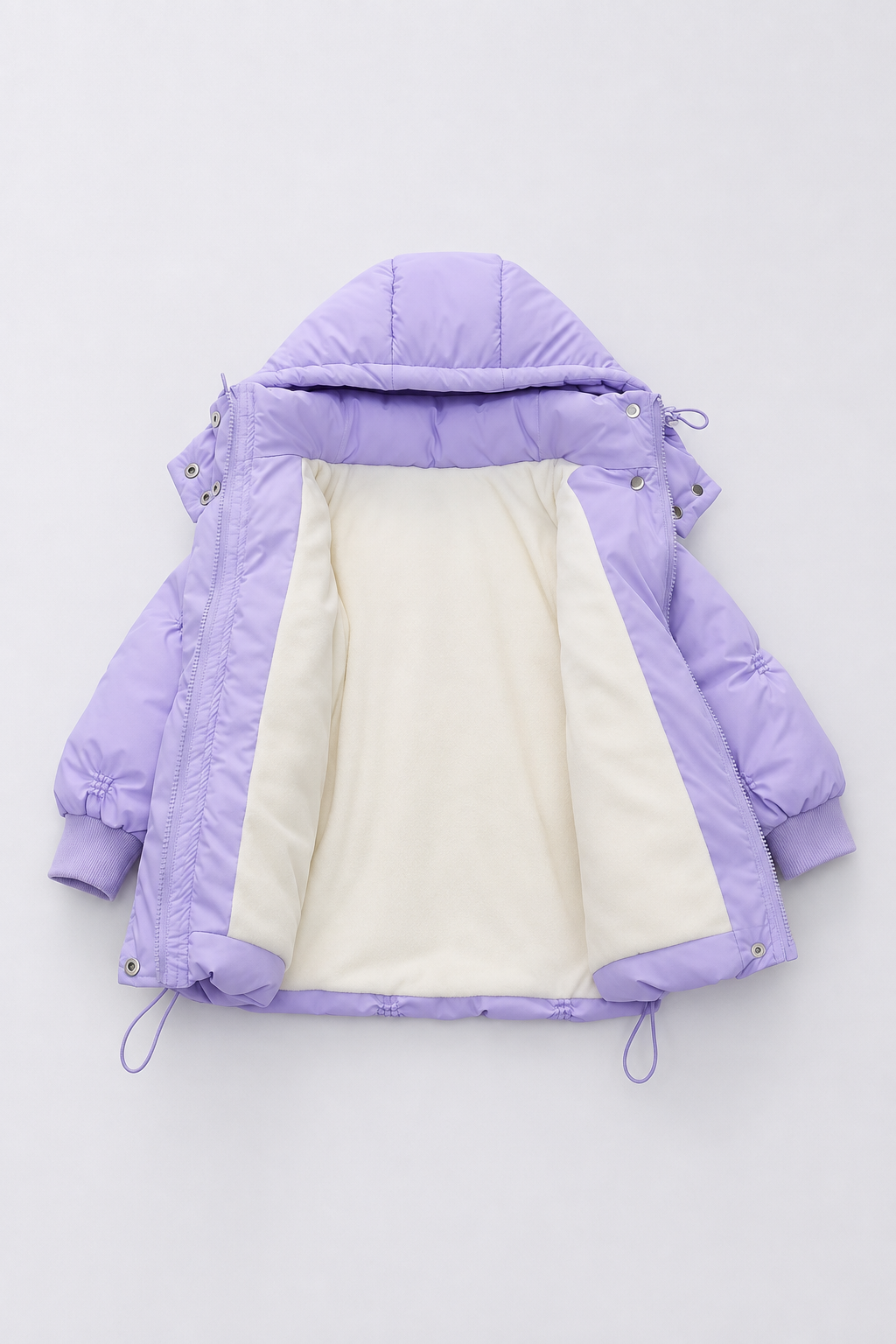 Purple  Star Stitch Puffer Jacket