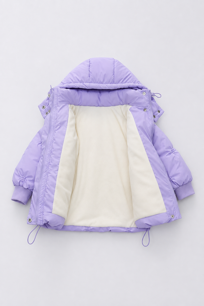 Purple  Star Stitch Puffer Jacket