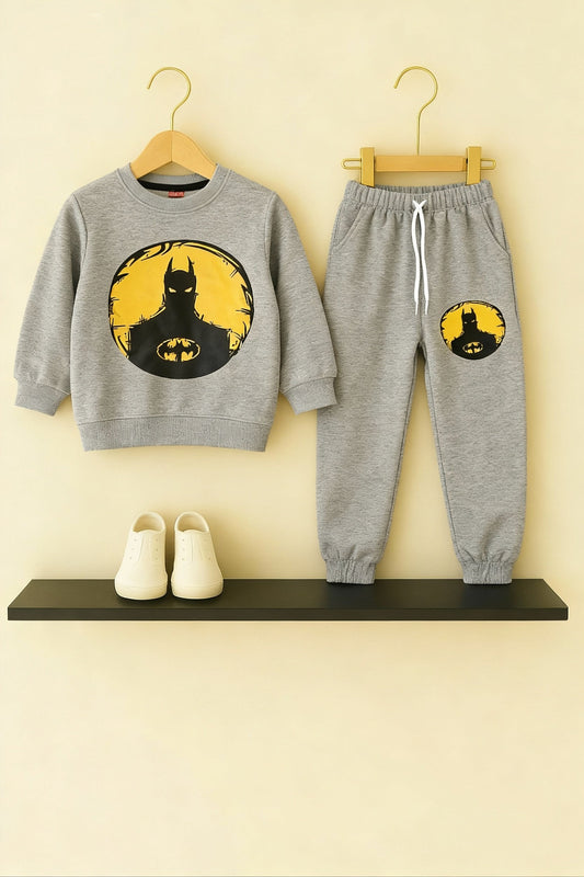 Batman Print Grey  Color Tracksuit Boys 269