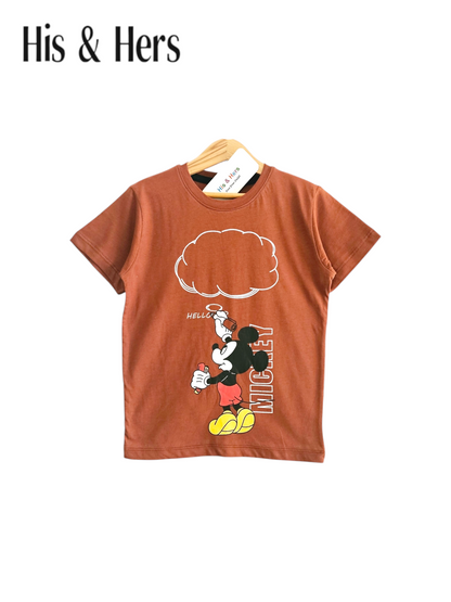 Mickey Mouse Kid's Bronze T-Shirt Boys 110