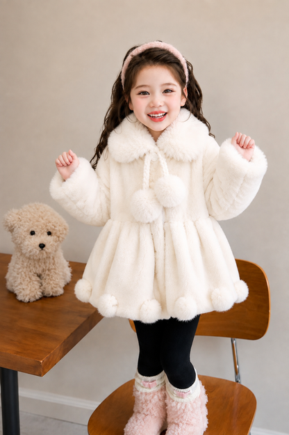 Rosy Puff Coat- White 905+906