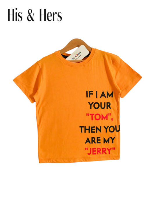 Your Tom, My Jerry Orange  T-Shirt Boys 121