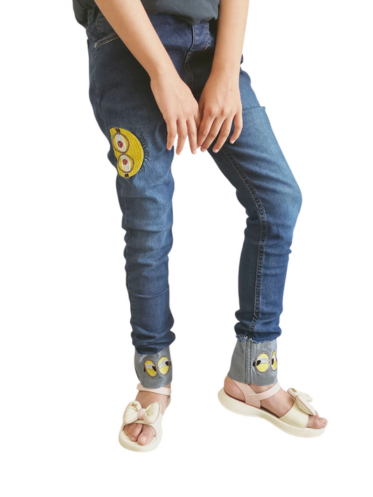 Cartoon Skinny Denim Pants Girls 270