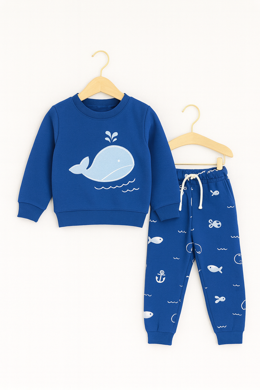 Boys’ Royal Blue Whale & Nautical Print Tracksuit 297