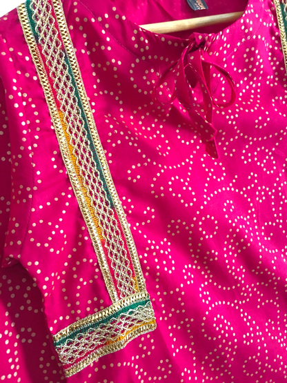 3PCS Net Dubatta Pink Girls Suit 243