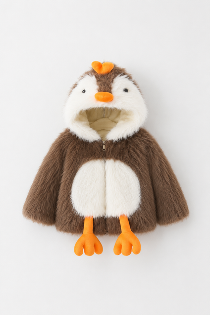 Penguin Plush Jacket-Brown 923