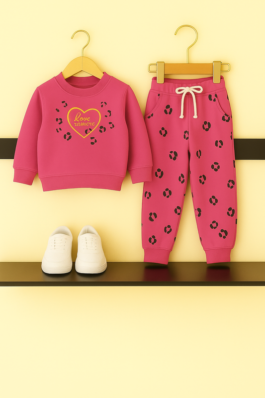 "Love of Love" Pink Girls Tracksuit 252