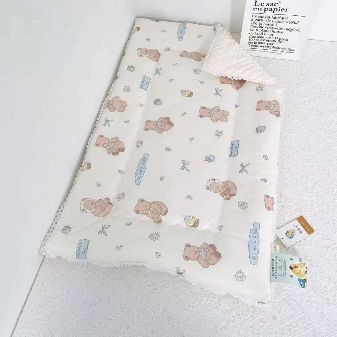 Brown Teddy Baby Sleeping Mat + Baby Pillow