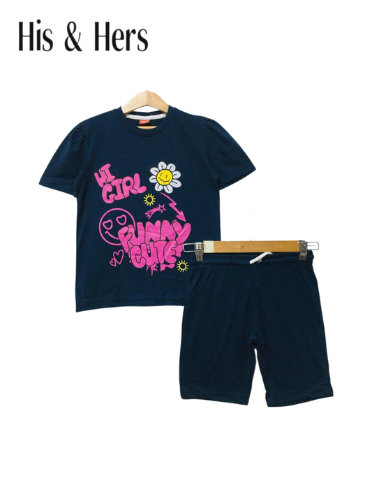 Hi Girl Navy Nicker Suit Girls