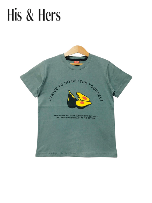 Avocado Print Blue T-Shirt Boys 456