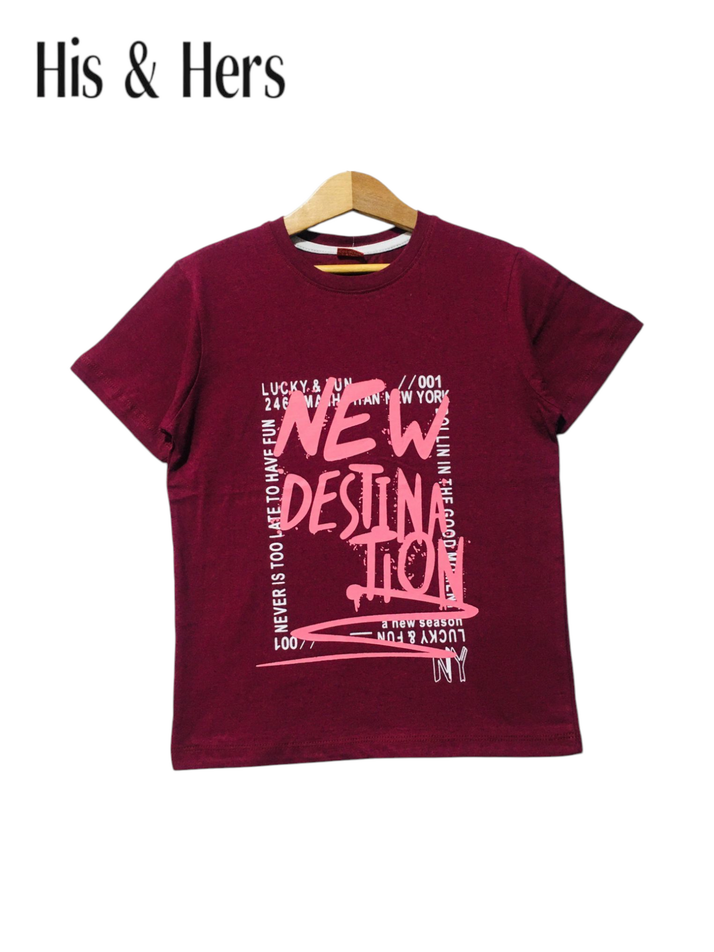 New Destination Mahroon T-Shirt Boys 110
