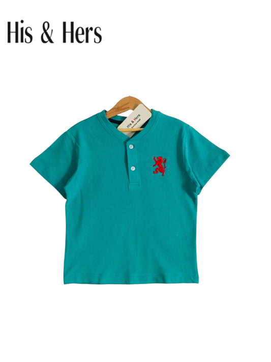 Lion Logo Kid's Blue Henly Polo Shirt Boys 109