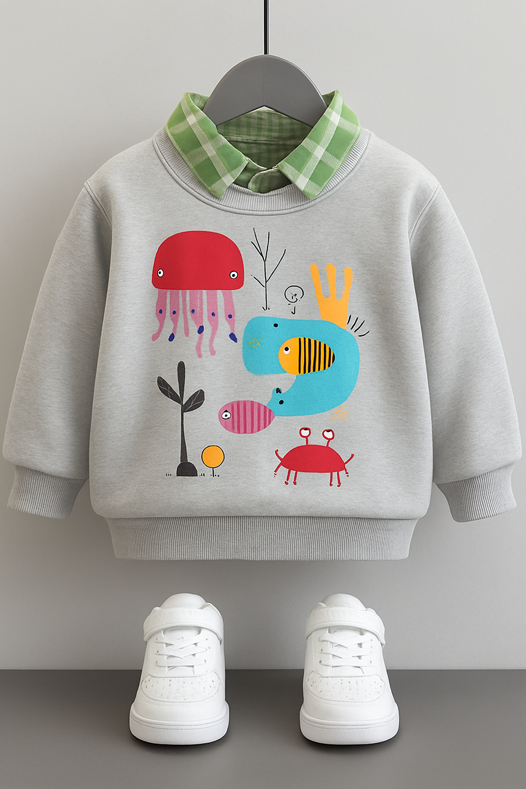 Oceanic Grey Double Sweatshirt Boys 414