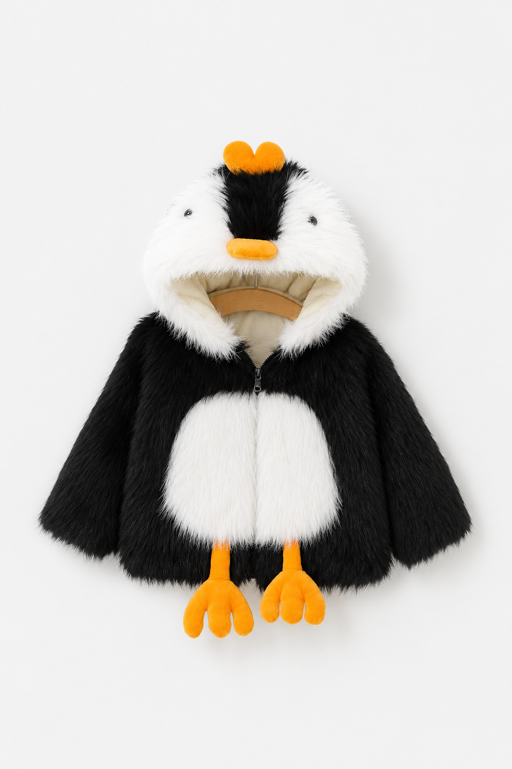 Penguin Plush Jacket-Black 923