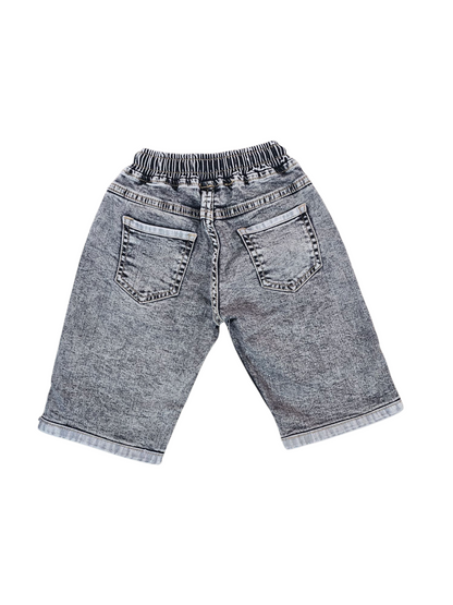 His&Hers Kid's Elastic Waist Grey Denim  Shorts Boys 265 (02)