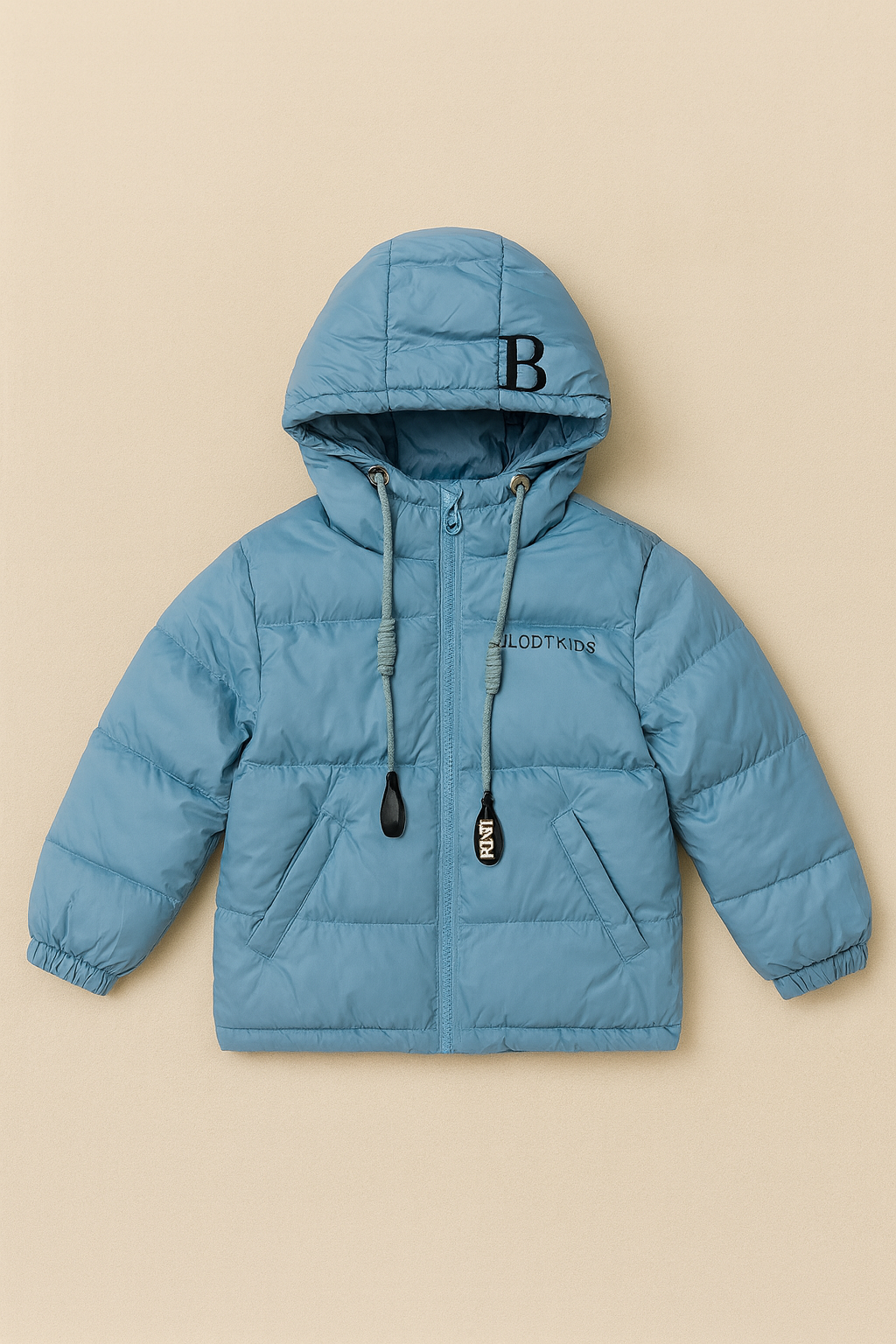Imported Puffer Jacket Hooded -  Blue