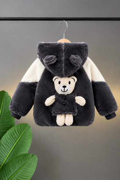 Theodore Plush Bear Jacket – Ash Grey 110