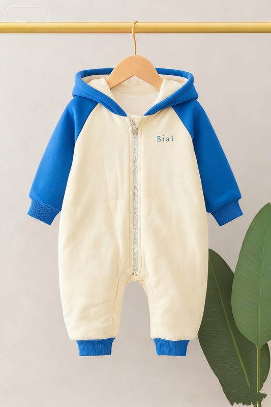 Lucky Kids Blue Hoodie Romper