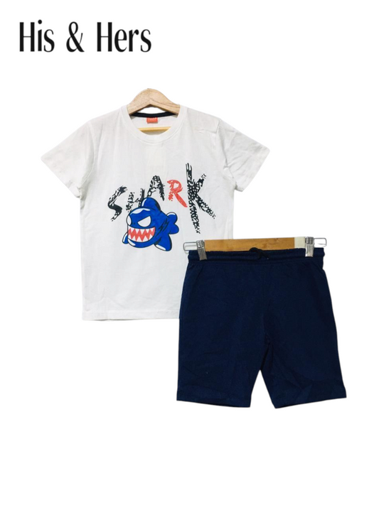 SHARK  White Nicker Suit Boys 108