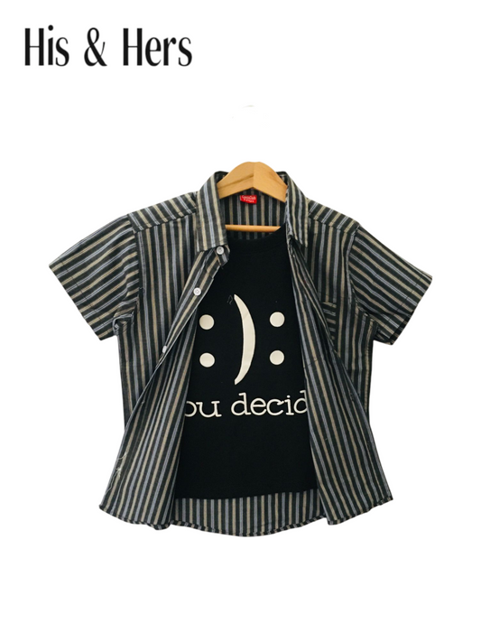 Yellow White Stripped Double Shirt Boys 210