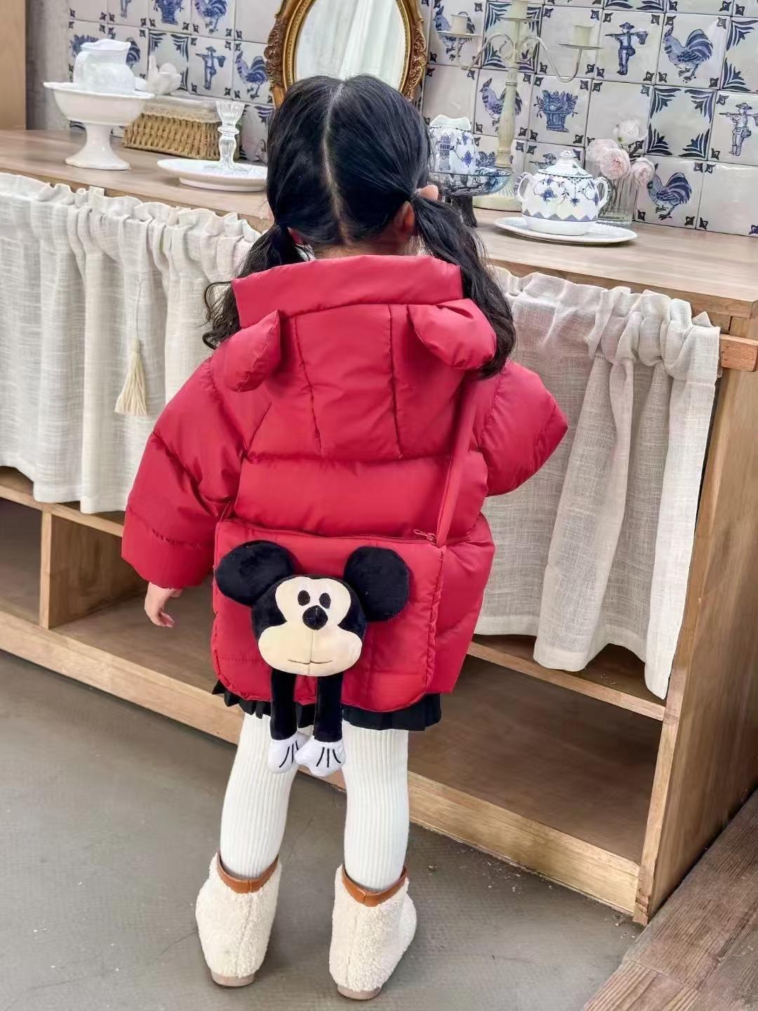 Misty Lilac Bow Puffer Jacket
