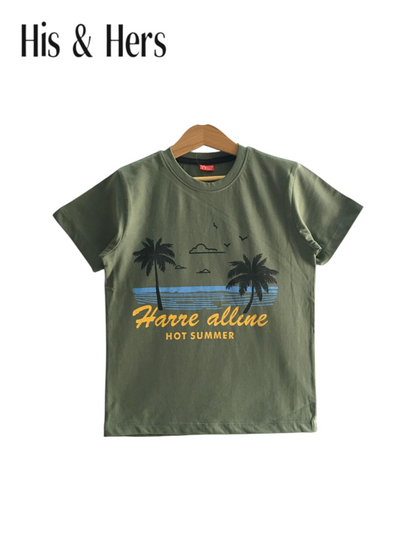 Hot Summer Green T-Shirt Boys 257