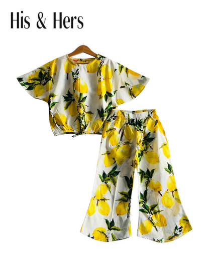 Lemons Print White Skate Fish Girls 243